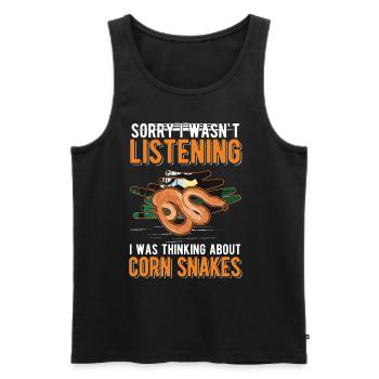 Corn Snake Cadeau Corn Snake - Débardeur bio Premium Homme - noir - Devant - Michal (187cm)