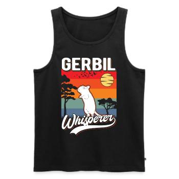 Gerbil Flüsterer Gerbil Whisperer Rennmaus - Männer Premium Bio Tank Top - Schwarz - Vorne - Michal (187cm)