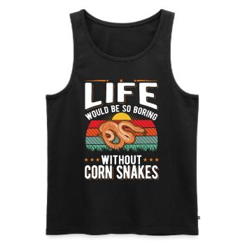 Corn Snake Cadeau Corn Snake - Débardeur bio Premium Homme - noir - Devant - Michal (187cm)