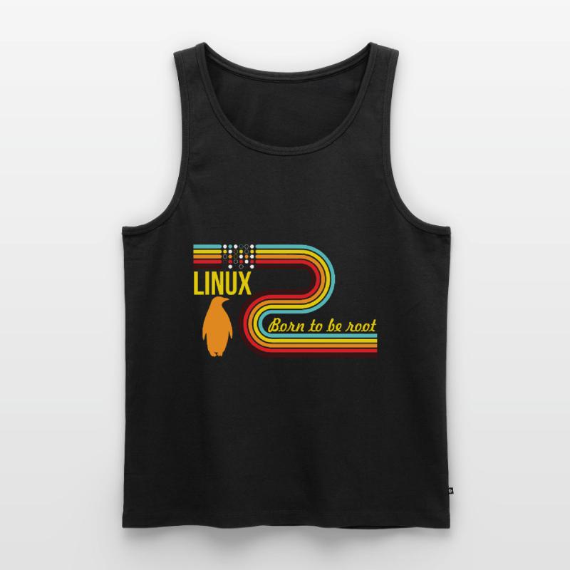 Born To Be Root Linux Nerd Geek Coding Men's Premium Organic Tank Top