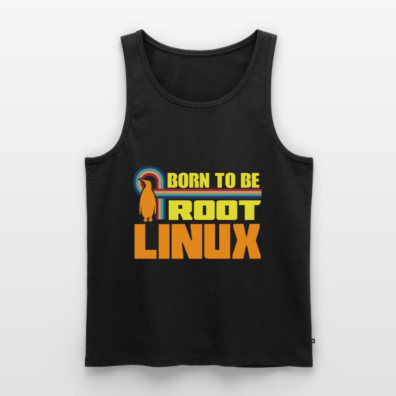 Linux Born To Be Root Nerd zum Coding Geek Men's Premium Organic Tank Top