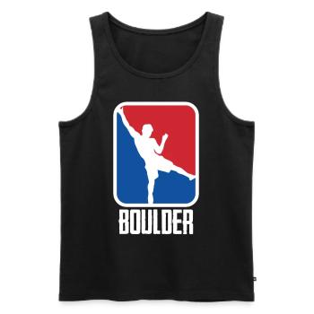 Bouldering Climbing Climbing Wall Climbers Mountains - Men's Premium Organic Tank Top - black - Front - AI Model Male 178 light (178cm)