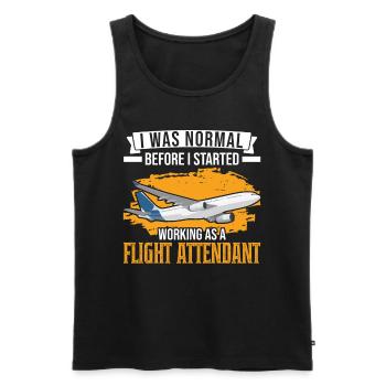 Flight Attendant Gift Flight Attendant - Men's Premium Organic Tank Top - black - Front - Michal (187cm)