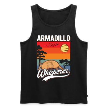 Gürteltier Flüsterer Armadillo Whisperer - Men's Premium Organic Tank Top - black - Front - AI Model Male 178 light (178cm)