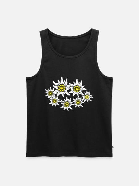 Edelweiss Alps Mountains Alps-Edelweiss Hiking - Men's Premium Organic Tank Top - black