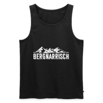 Mountain Jester Alps Peak Hiking Outdoor Nature - Men's Premium Organic Tank Top - black - Front - AI Model Male 178 light (178cm)
