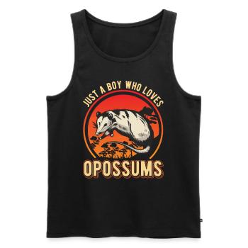 Opossum Junge Possum Beutelratte - Männer Premium Bio Tank Top - Schwarz - Vorne - AI Model Male 178 light (178cm)