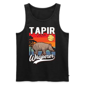 Tapir Whisperer Tapir Flüsterer - Männer Premium Bio Tank Top - Schwarz - Vorne - Michal (187cm)