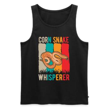 Kornnatter Flüsterer Corn Snake Whisperer - Men's Premium Organic Tank Top - black - Front - Michal (187cm)