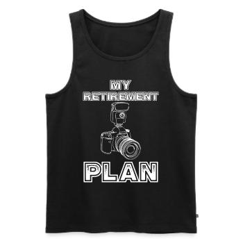 Ruhestandsplan Fotograf Rente Not Work - Männer Premium Bio Tank Top - Schwarz - Vorne - AI Model Male 178 light (178cm)