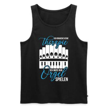 Organ Therapy Church Music Organ Players Organs - Men's Premium Organic Tank Top - black - Front - AI Model Male 178 light (178cm)