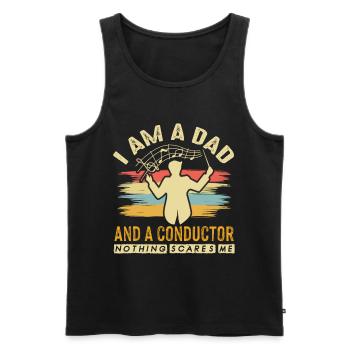 Dirigent Dad Konzert Orchester Musiker - Männer Premium Bio Tank Top - Schwarz - Vorne - Michal (187cm)