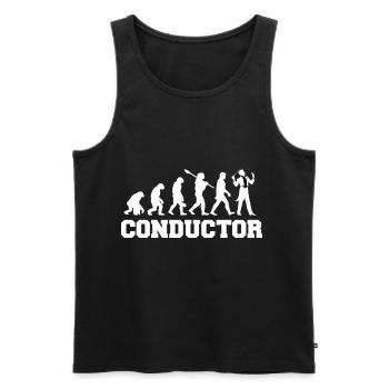Conductor Evolution Orchestra Concert Music - Men's Premium Organic Tank Top - black - Front - AI Model Male 178 light (178cm)