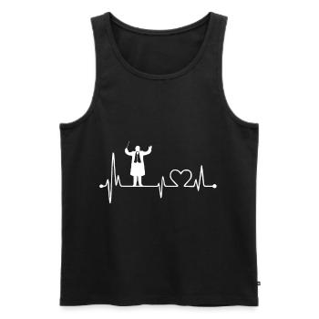 Conductor Herzschlag at the concert and orchestra - Men's Premium Organic Tank Top - black - Front - AI Model Male 178 light (178cm)
