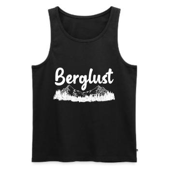 Berglust Outdoor Hiking Mountains Hiking Trail - Men's Premium Organic Tank Top - black - Front - Michal (187cm)