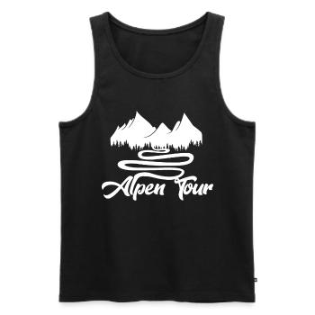 Alps Tour Randonnée Montagnes en plein air Sommets - Débardeur bio Premium Homme - noir - Devant - Michal (187cm)