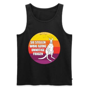 Känguru Retro Beuteltiere Australien - Männer Premium Bio Tank Top - Schwarz - Vorne - AI Model Male 178 light (178cm)