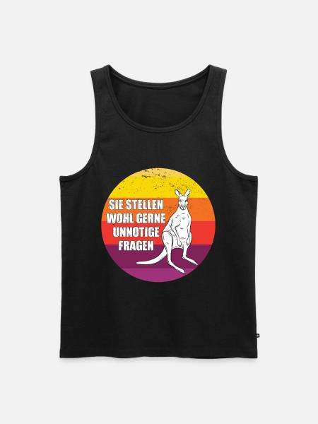 Känguru Retro Beuteltiere Australien - Männer Premium Bio Tank Top - Schwarz