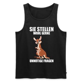 Känguru Beutel Australien - Männer Premium Bio Tank Top - Schwarz - Vorne - Michal (187cm)