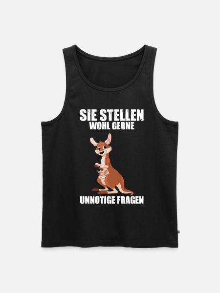 Känguru Beutel Australien - Männer Premium Bio Tank Top - Schwarz