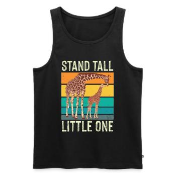 Giraffe tall small giraffe Africa - Men's Premium Organic Tank Top - black - Front - AI Model Male 178 light (178cm)