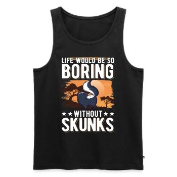 La vie serait si ennuyeuse sans Skunks Skunk - Débardeur bio Premium Homme - noir - Devant - Michal (187cm)