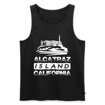 Alcatraz Insel Kalifornien in San Francisco - Männer Premium Bio Tank Top - Schwarz - Vorne - Michal (187cm)