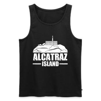 Alcatraz Insel in San Francisco Kalifornien - Männer Premium Bio Tank Top - Schwarz - Vorne - Michal (187cm)