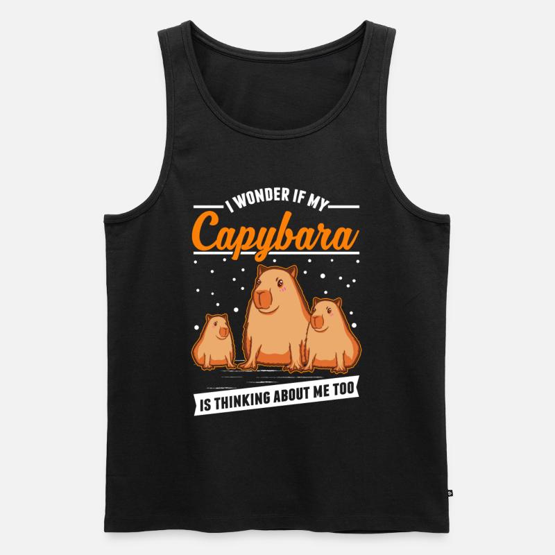 Capybara Cadeau Capybara Capibara - Débardeur bio Premium Homme - noir