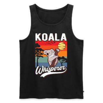 Koala Flüsterer Koala Whisperer Koalabär - Männer Premium Bio Tank Top - Schwarz - Vorne - AI Model Male 178 light (178cm)