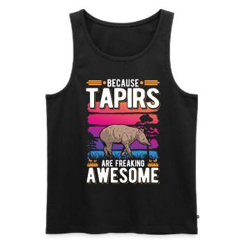 Because Tapirs are freaking awesome - Men's Premium Organic Tank Top - black - Front - AI Model Male 178 light (178cm)