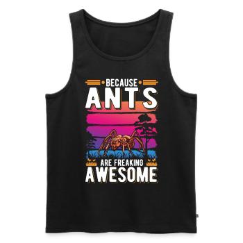 Ants Ant Farm Anthill Fire Ants - Men's Premium Organic Tank Top - black - Front - AI Model Male 178 light (178cm)