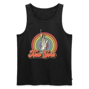 Big Apple Statue of Liberty New York NYC - Men's Premium Organic Tank Top - black - Front - AI Model Male 178 light (178cm)