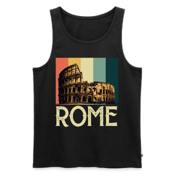Colosseum Roman Gladiators Italy Antiquity - Men's Premium Organic Tank Top - black - Front - AI Model Male 178 light (178cm)