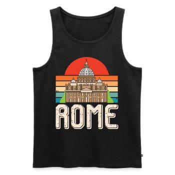 Rom Vatikan Italien Römer Sunrise italienisch - Männer Premium Bio Tank Top - Schwarz - Vorne - Michal (187cm)