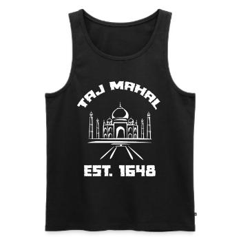 Taj Mahal 1648 Palace India South Asia - Men's Premium Organic Tank Top - black - Front - AI Model Male 178 light (178cm)
