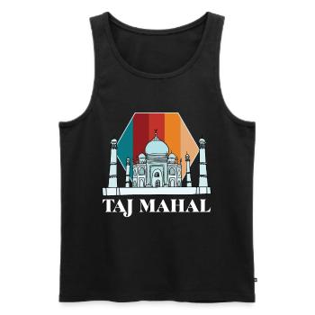 India Taj Mahal Palace South Asia Tourist - Men's Premium Organic Tank Top - black - Front - AI Model Male 178 light (178cm)
