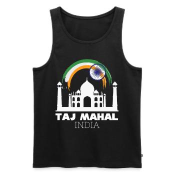 Taj Mahal Palace India Tourist Asia - Men's Premium Organic Tank Top - black - Front - AI Model Male 178 light (178cm)