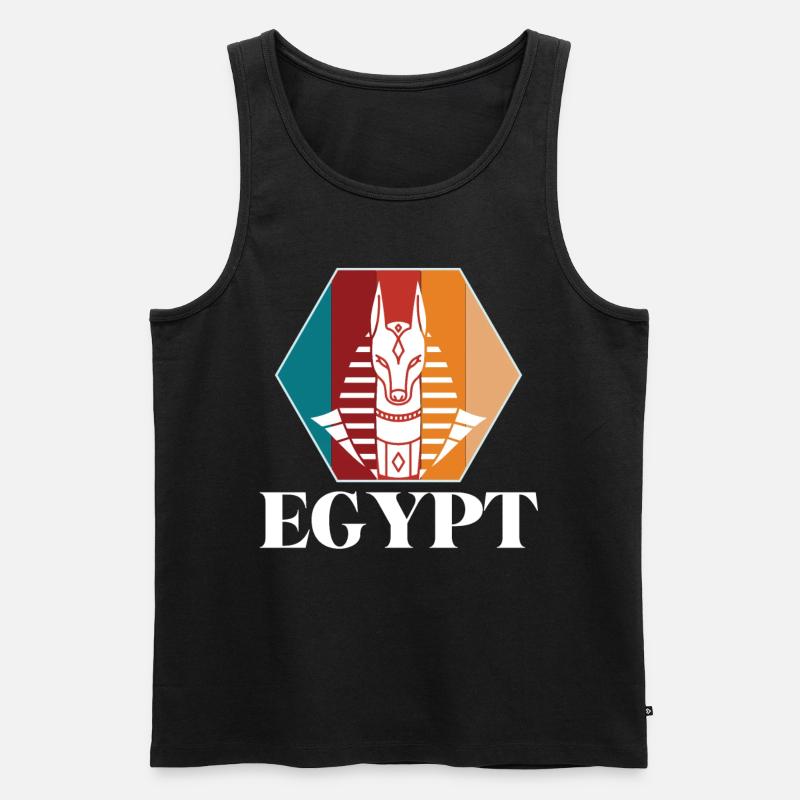 Anubis Ägypten Sphinx Gizeh Pyramide - Männer Premium Bio Tank Top - Schwarz