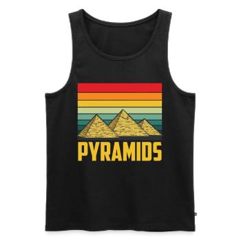 Pyramide Ägypten Sphinx Gizeh Anubis - Männer Premium Bio Tank Top - Schwarz - Vorne - AI Model Male 178 light (178cm)