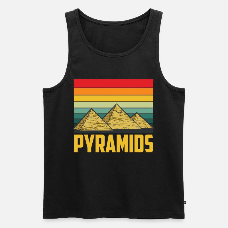 Pyramide Egypte Sphinx Gizeh Anubis - Débardeur bio Premium Homme - noir