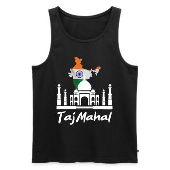 Taj Mahal Palace India Tourist South Asia - Men's Premium Organic Tank Top - black - Front - AI Model Male 178 light (178cm)