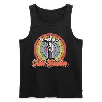 Cristo Redentor Brésil Río de janeiro - Débardeur bio Premium Homme - noir - Devant - Michal (187cm)