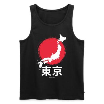 Japanese Asia Tourist Tokyo Japan - Men's Premium Organic Tank Top - black - Front - AI Model Male 178 light (178cm)