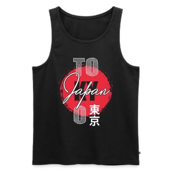 Japanese Tokyo Japan Tourist Asia - Men's Premium Organic Tank Top - black - Front - AI Model Male 178 light (178cm)
