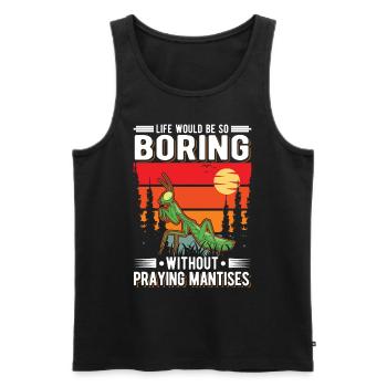 Praying Mantis Gift Mantis Mantis Mantis Fangschrecke - Men's Premium Organic Tank Top - black - Front - AI Model Male 178 light (178cm)