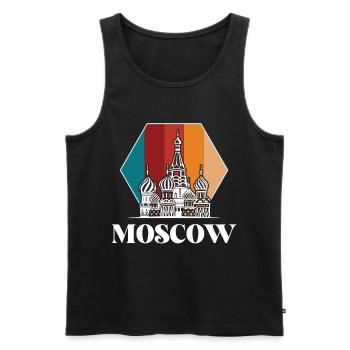 Basilius Kathedrale Moskau Russland Retro - Männer Premium Bio Tank Top - Schwarz - Vorne - AI Model Male 178 light (178cm)