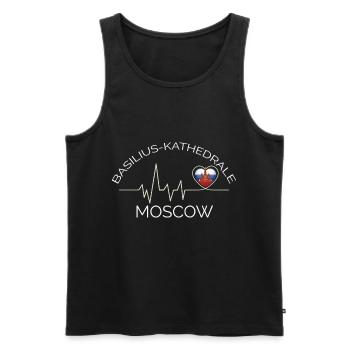 Basilius Kathedrale Russland Moskau Herzschlag - Männer Premium Bio Tank Top - Schwarz - Vorne - AI Model Male 178 light (178cm)