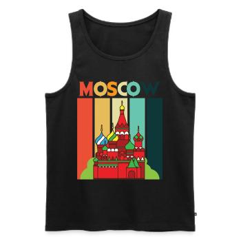 Moskau Retro Kathedrale Russland - Männer Premium Bio Tank Top - Schwarz - Vorne - AI Model Male 178 light (178cm)