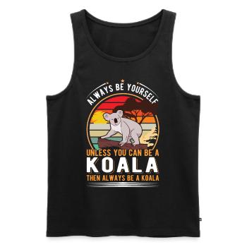 Koala Koalabär - Männer Premium Bio Tank Top - Schwarz - Vorne - AI Model Male 178 light (178cm)